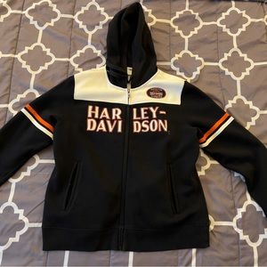Woman’s xl harley davidson zip up hoodie
